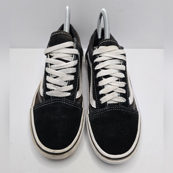 Vans | Old Skool black suede canvas sporty low-top sneakers | WMS 6 - Picture 3 of 13